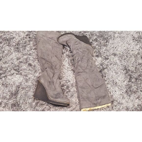 Gray Wedge platform boots - Picture 10 of 10